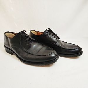 Black Men's Black Leather Oxford Shoes